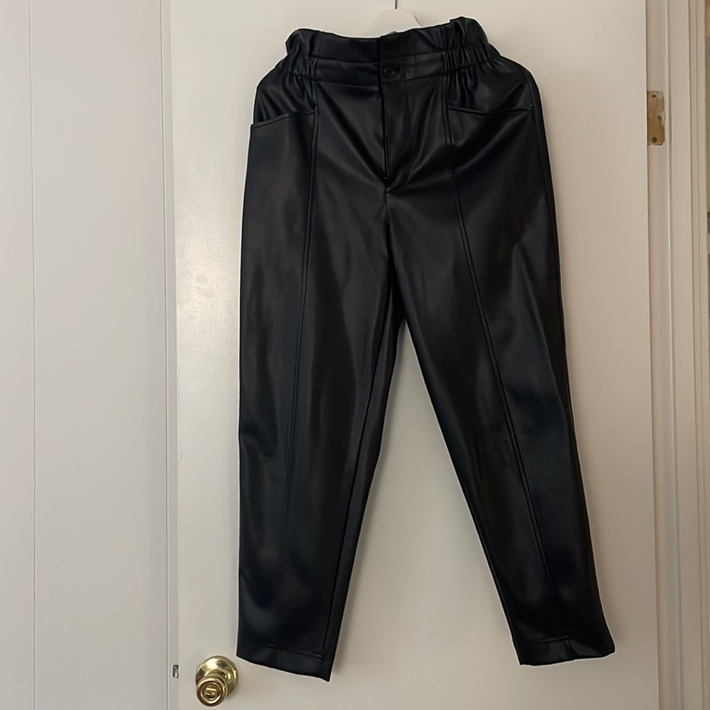 Madewell Faux Leather Pants. Size two (runs larger). Like new.